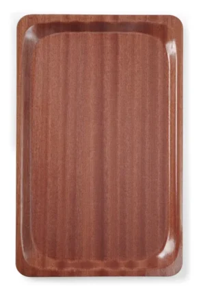 AmerBox rektangulært laminert serveringsbrett – 325×530 mm, mahogni