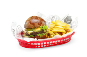 Hendi Serveringskurv i fastfood-stil – Rød, 272 × 175 × 38H mm