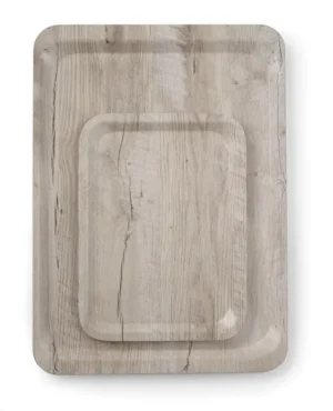 AmerBox sklisikkert serveringsbrett med tredekor – 240×340 mm