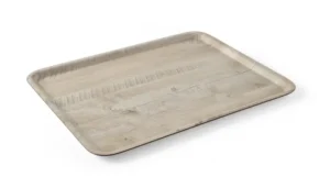 AmerBox sklisikkert serveringsbrett med tredekor – 330×430 mm