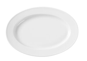 Hendi Ovalt serveringsfat – Delta, Hvit, 290 × 200 × 20H mm